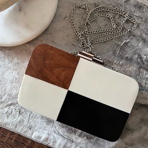 Multicolor Wood Crossbody